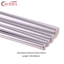전동커튼레일 자동커튼 1Pcs OD 6 8 10 12 16mm 선형 샤프트 레일 200 300 500mm 실린더 크롬 도금 부드러