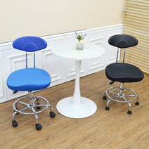 GS180-1 제도 상담 병원 등받이 원형 회전 의자, 바퀴형, 블랙