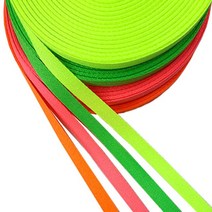 마스크목걸이스트랩면끈 40수헤링본 형광색 면끈10mm4종(20-619), 1.형광예로우