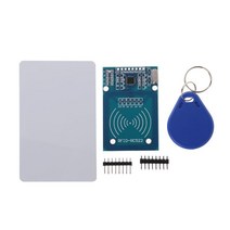 RFID 키트 RC522 RF IC 카드 리더 키트 RFID 칩 키 링 전자 책 포함 Arduino & Raspberry Pi와 호환 가능, 푸른, 한개옵션1
