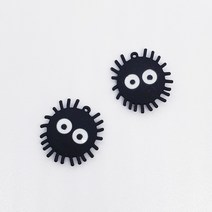 블랙 석탄 먼지 키링펜던트 메탈 키링 만들기 키링제작 비즈공예 자동차키링 에어팟키링