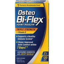 오스테오바이플렉스 조인트헬스 120태블릿 비타민D 글루코사민 콘드로이친, 120 Count (Pack of 1)