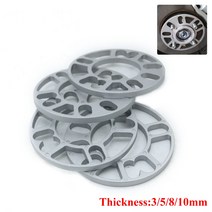 허브스페이스 휠 알루미늄 범용 자동차 스페이서 심 플레이트 3mm 5mm 8mm 10mm 4x100 4x114.3 5x100 5x108 5x114.3 5x120 1PC, [02] Thickness 8mm