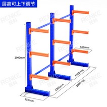 중량랙 선반 창고 앵글 철제 조립식 물류창고 산업용 공장 적재 파렛트, L3000xW750xH2090x4층단면