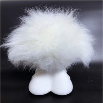 [댕댕픽]얼굴위그(기본) 화이트 댕댕픽 애견미용 강아지 얼굴 위그털 도그위그 시험 자격증