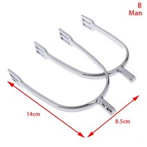 승마 용품 승마복 헬멧 조끼 양말 쌍 아연 합금 말 박차 박차 남성용 골든 실버, b