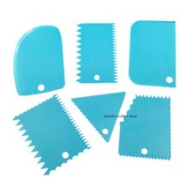 도예 조소 도자기 플라스틱 스크래퍼 도구 점토 피스 치아 모양 텍스처 6개, 6pcs Blue