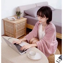 휴대용 캠핑 전기담요 캠핑용 전기요 USB 충전식, 핑크