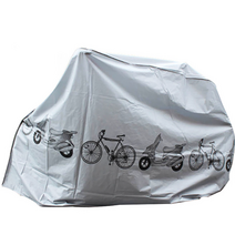 블럭마트 오토바이 자전거 방수커버, 1개, 그레이