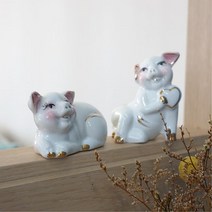 신혼부부 선물 복돼지 커플 장식 2p 세트 생일선물