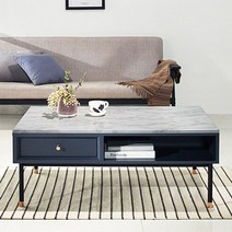 다일 이안 마블링 수납 소파테이블 거실 쇼파 테이블, 그레이