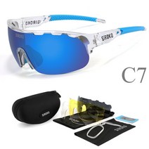 라이딩 바이크 스포츠 고글 Siroko-K3 사이클링 안경 남성용 및 여성용 스포츠 선글라스 산악 자전거 안경 MTB 선글라스 로드 자전거 편광 안경, 07 C7