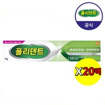 [대량구매] 폴리덴트 의치 부착재 70g *20개 (민트향/무향 선택), 민트향 의치 부착재 x 20개