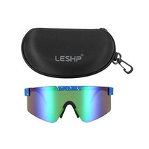 Aueely Polarized Sports 선글라스 큰 프레임 사이클링 안경 야외 스포츠 휴대용 자전거용 야구 스키 운전 피오씨 POC 헬멧 자전거 용