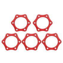 핸드 헬드 마이크를위한 5pcs 안티 롤 링 방지 슬립 충격 방지 마이크 링, Red