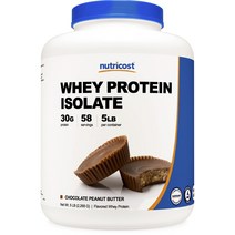 뉴트리코스트 웨이 프로틴 아이솔레이트 초콜릿 피넛 버터 맛, 2268g, 1개