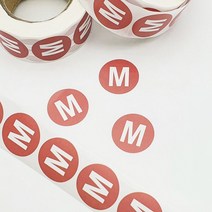 M 옷사이즈 스티커 옷라벨 의류