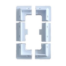 6x RV 상단 지붕 태양 전지 패널 장착 고정 브래킷 키트 캐러밴 캠핑카 보트 요트 모터홈 6 개용 ABS 홀더RV 부품 amp 액세서리, White