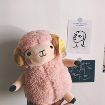양인형 양쿠션 동물인형, 핑크, 30cm