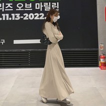 떳다그녀 유아즈 후드 롱 원피스