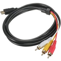 TV HDTV DVD 3 RCA S 비디오 AV 오디오 케이블 코드 어댑터 RCA 케이블 1080P HDMI 남성에 HDMI, 하나, 검정