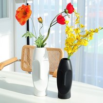 모아이 도자기 화병 대형 화기 꽃병 vase, 블랙(S)