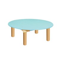둥근 영아책상(240mm)(4색상) H63-2 좌식용 어린이집책상 돌봄교실책상 유치원책상 공부방책상, 하늘(일반다리240mm)