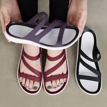 런슈즈 말랑말랑 슬링백 여성 여름 젤리 슈즈 플랫 아쿠아 샌들 2cm