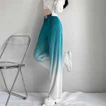 간지나는댄스걸 방송댄스복 힙한팬츠넓은 다리 너비의 스타일 바지 여성용 염료 패션 여름 트렌디즈 빈티지