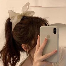 포니테일 머리 리본 포인트 데일리 여성 집게핀 단발머리똥머리 머리장식