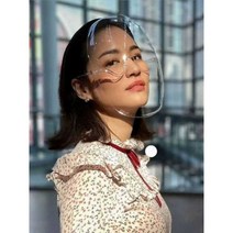 투명 보호 마스크 방풍 풀 페이스 안경, S (5인 패밀리 팩) 완전 투명 페이스마스크