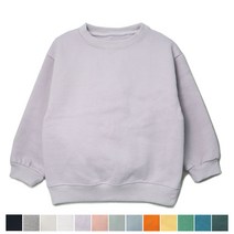 아이크레용 아동 주니어 13컬러 쭈리 기모 바이오워싱 무지 맨투맨