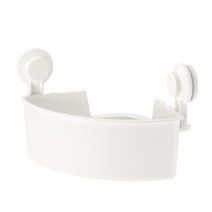 [이케아] TISKEN 티스켄 흡착식 코너선반유닛 화이트 304.003.08 (대가상회), shelf