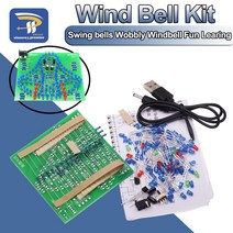 아두이노 키트 코딩 입문 교육 보드 점퍼선 실험실 DIY Windbell 재미 납땜 전자 스윙 벨 바람 차임 95 led, 한개옵션0