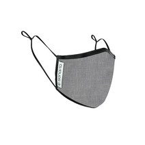 SONOVIA 특허받은 통기성 원단의 재사용 가능한 안면 마스크 유니 천 세탁 2겹 커버 김 서림 코와이어 및 조절 이어 스트랩 그레이 미디엄 (3팩)