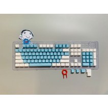 한글타자기 수동타자기 옛날타자기 레트로 키보드 새로운 104 Pcs 기계식 키보드 키 캡 세트 OEM 백라이트, 한개옵션2, 05 blue and white, 한개옵션1