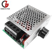 ac모터속도조절기 10000W 고전력 SCR 전자 전압 조정기 AC 110V-220V 모터 속도 컨트롤러 팬 포함 온도 조, 한개옵션0