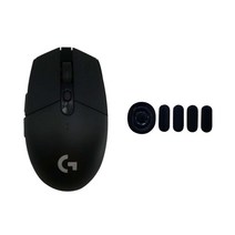 로지텍 G304 LIGHTSPEED 게이밍 무선 마우스 + 마우스피트 세트, 블랙+마우스피트