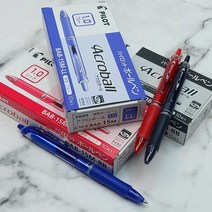 파이롯트 아크로볼 1.0mm Acro 저점도 유성볼펜 1다스, 레드 1다스, 본상품선택