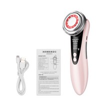 얼굴주름리프팅 얼굴마사지기계 페이스롤러 4In 1 뷰티 디바이스 레드 & 블루 라이트 테라피 스킨 레, 02 Type 1 Pink