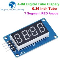LED 광고판 전광판 차량 휴대용 미니 간판 TM1637 Arduino 7 세그먼트 4 비트 용 디스플레이 모듈 036 인치 클럭 빨간색 양극 디지털 튜브 267EA 2, 단일옵션