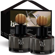 헤트라스 차량용 디퓨저 방향제 60ml + 리본끈선물세트, 2개입, 호텔우드향