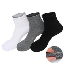 양말명가 남성용 단목 면100% 스포츠 쿠션양말 겹목고무 무지 6족 (PC3106), 혼합랜덤