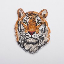 맹수 와펜 패치 자수 동물 고퀄리티 평온호랑이소형, 1개