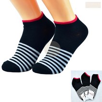 3켤레 검정 줄무늬 여자 짧은 목 양말 단목 양발 반바지 운동화 삭스