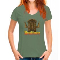 VR 가상현실 KNIGHTMARE TV 로고 레트로 가상 현실 게임 쇼 성인 티셔츠, 08 XXXL, 13 WoMen pea green