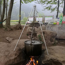 캠핑 삼각대 냄비 걸이 더치 오븐 화로 ZA3 (블랙), 본품