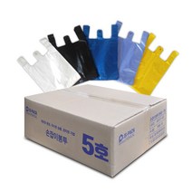 손잡이봉투 5호(왕대) 2000장 31(44)x54cm (흰색/검정/청색/청유백/노랑), 검정색