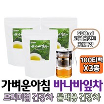저녁식후 시원하게 바나바잎차 티백 건강차 100티백+티포트500ml세트 따뜻한차 무카페인차 건강차 50대 60대 70대 부모님 할머니 할아버니 홈쇼핑 직구 친구
