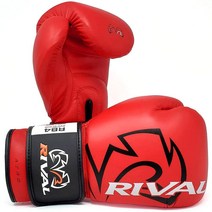 RIVAL Boxing RB4 Econo 백 장갑 후크 앤 루프 클로저 - 내구성과 성능을 높이기 위한 합성 PU 외부 쉘 657913, Red_Small